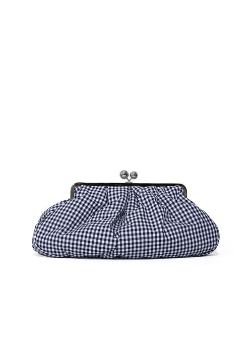 Borsa Pasticcino Bag WKABETA Large in cotone vichy Blu marino WEEKEND MAX MARA | 2615511084600008
